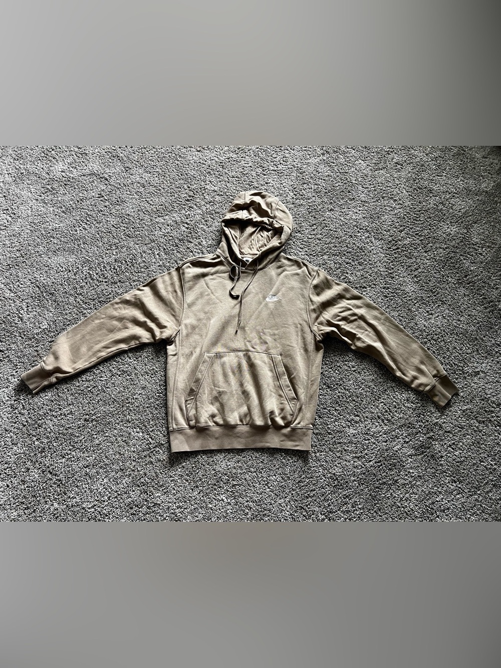 Nike Tan Pullover Hoodie with Small Swoosh